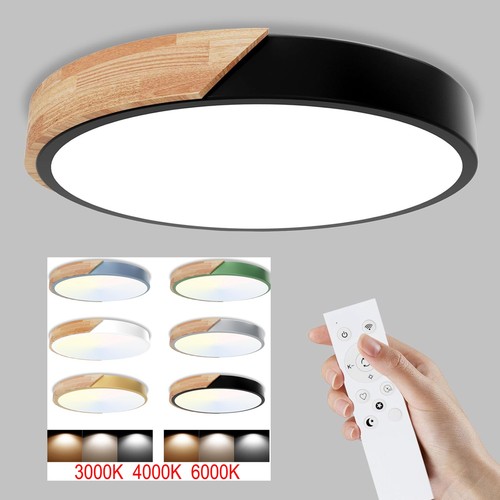 Led deckenleuchte holz 24w - deckenleuchte,