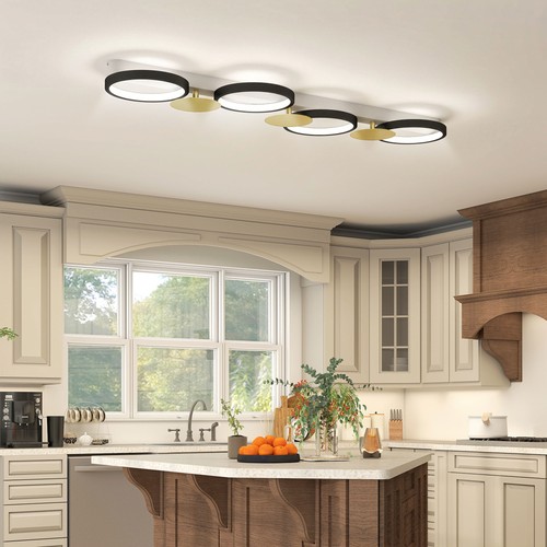 Homcom deckenleuchte led - homcom, 38w