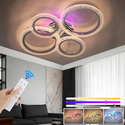 Acryl ring led deckenleuchte - acryl,