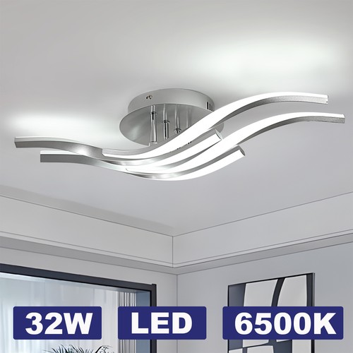 Silber led deckenleuchte - silber,